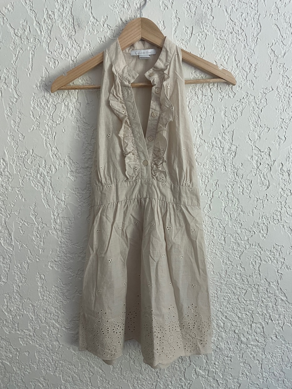 Charlotte Russe RARE Vintage Y2K Cotton Eyelet Babydoll Top